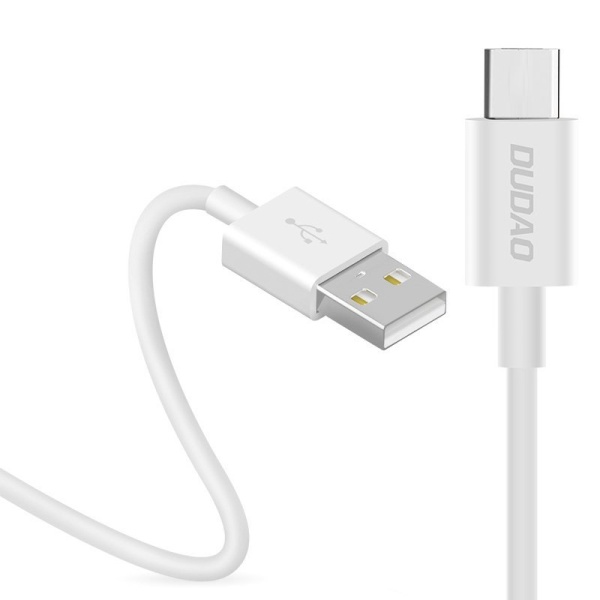 Cablu Dudao USB / USB Tip C 3A 1m Alb (L1T Alb)  DUDAO CABLE L1T (TYPE-C)
